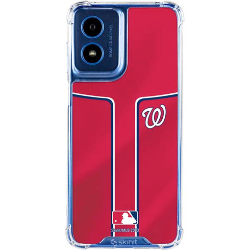 MLB Washington Nationals Alternate Jersey Moto G 5G (2024) Clear Case
